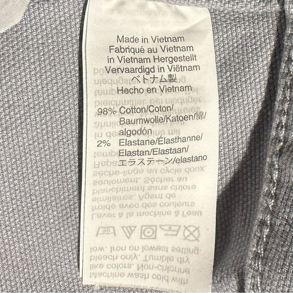 Madewell Slim Emmett Wide Leg Crop Pants Size 35 Blue Horizon Cotton Trousers - Picture 7 of 8